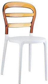 Καρέκλα Siesta Bibi-Λευκό - Κίτρινο  (4 τεμάχια)
