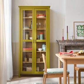 Βιτρίνα-σκρίνιο από μασίφ ξύλο πεύκου, ALVINA