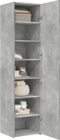 vidaXL Ντουλάπι Γκρι Σκυροδέματος 45x42,5x185 εκ. Επεξεργασμένο Ξύλο
