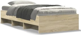 vidaXL Πλαίσιο Κρεβ. Χωρ. Στρώμα Sonoma Δρυς 90 x 190 εκ. Επεξ. Ξύλο