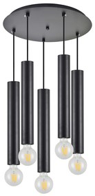 SE21-BL-5-5BL ADEPT TUBE BLACK Black Pendant+ HOMELIGHTING 77-8673