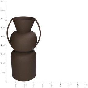 Βάζο Καφέ Μέταλλο 19x15.5x34cm