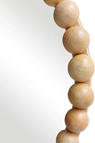 Καθρέπτης Specio pakoworld ξύλο σε φυσική απόχρωση Φ60x4.5εκ