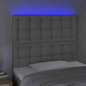 Κεφαλάρι Κρεβατιού LED Γκρι 90x5x118/128 εκ - Γκρι