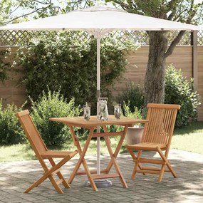 vidaXL Σετ Τραπεζαρίας Κήπου 2 pcs Καφέ Μασίφ ξύλο teak