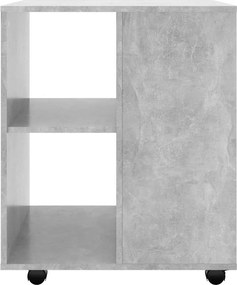 vidaXL Ντουλάπι Τροχήλατο Γκρι Σκυροδέματος 60x53x72 εκ. Επεξ. Ξύλο