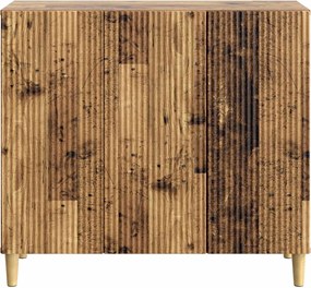 vidaXL Πλαϊνό γραφείο Παλαιωμένο ξύλο 89 x 34,5 x 80 εκ