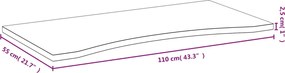 vidaXL Επιφάνεια Γραφείου 110 x 55x 2,5 εκ. από Μπαμπού