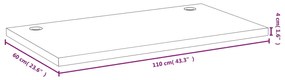 vidaXL Επιφάνεια Γραφείου 110 x 60 x 4 εκ. από Μπαμπού