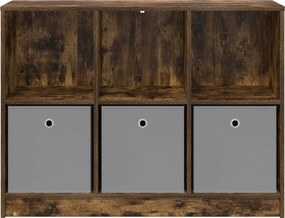 vidaXL Πλαϊνό γραφείο Καπνιστό Δρύς 102 x 32 x 73,5 εκ