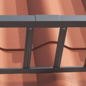 vidaXL Φρουρός χιονιού οροφής Ανθρακί 100 x 2,5 x 20 εκ Ατσάλι