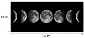 Πίνακας σε καμβά &quot;The Moon&quot; Megapap ψηφιακής εκτύπωσης 120x50x3εκ.