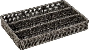 ΔΙΣΚΟΣ ΜΕ ΔΙΑΧΩΡΙΣΤΙΚΑ SYNTH. RATTAN ΓΚΡΙ 28Χ19Χ4ΕΚ