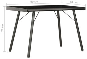 vidaXL Γραφείο Μαύρο 90 x 50 x 79 εκ.