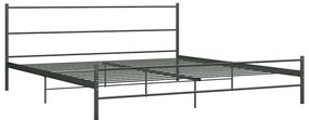 vidaXL Πλαίσιο Κρεβατιού Γκρι 180 x 200 εκ. Μεταλλικό