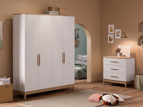Ντουλάπα Ξύλο / Λευκό Δρυς DEVUFLA 181.1x52.3x219.85