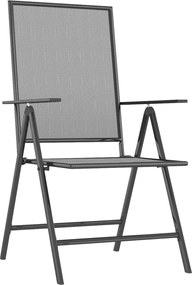 vidaXL Σετ Τραπεζαρίας Κήπου 5 Τεμαχίων Ανθρακί από Ατσάλι