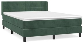 ΚΡΕΒΑΤΙ BOXSPRING ΜΕ ΣΤΡΩΜΑ ΣΚΟΥΡΟ ΠΡΑΣΙΝΟ 140X190ΕΚ. ΒΕΛΟΥΔΙΝΟ 3130958