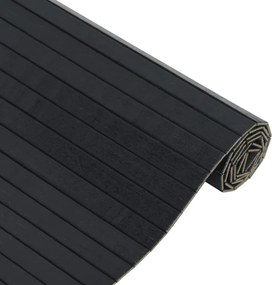 vidaXL Χαλί Ορθογώνιο Μαύρο 60 x 400 εκ. Μπαμπού