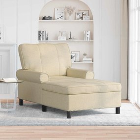 vidaXL Χαλάρωση με μαξιλάρι Κρεμ 91 x 157 x 91 εκ. ύφασμα
