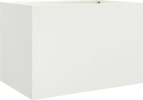 vidaXL Ζαρντινιέρα Λευκή 62x30x29 εκ. από Χάλυβα