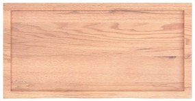 vidaXL Ράφι Τοίχου Ανοιχτό Καφέ 100x50x(2-4)εκ. Επεξ. Μασίφ Ξύλο Δρυός