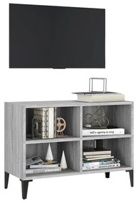 vidaXL Έπιπλο Τηλεόρασης Γκρι Sonoma 69,5x30x50 εκ. με Μεταλλικά Πόδια