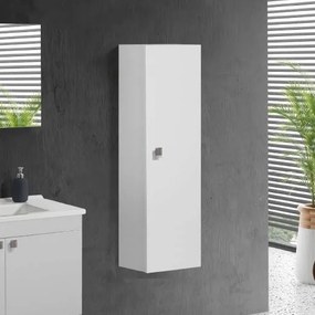 Στήλη Luna Λευκή Γυαλιστερή Μελαμίνη σε MDF 800140LC 36x27x140cm MARTIN BATH 800140LC