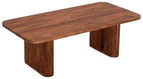 Τραπέζι Σαλονιού Groot HM9686 120x60x40cm Από Μασίφ Ξύλο Natural Ξύλο