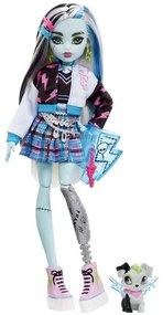 Κούκλα Φράνκι Με Ζωάκι &amp; Ανταύγιες Monster High HHK53 Blue-Black Mattel