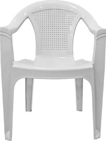 Πολυθρόνα "ERMIS" πλαστική σε χρώμα λευκό 58x58x79