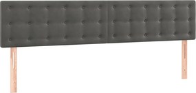 vidaXL Κρεβάτι Boxspring με Στρώμα Σκούρο Γκρι 200x200 εκ. Βελούδινο