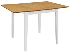 vidaXL Τραπεζαρία Επεκτεινόμενη Λευκή (80-120) x 80 x 74 εκ. από MDF