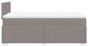 Κρεβάτι Boxspring με Στρώμα Taupe 120x200 εκ. Υφασμάτινο - Μπεζ-Γκρι