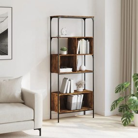 VidaXL Βιβλιοθήκη 5 Επιπέδων Καπνιστή Δρυς 76x33x188,5 εκ. Επεξ. Ξύλο