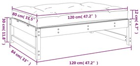 ΥΠΟΠΟΔΙΟ ΚΗΠΟΥ ΓΚΡΙ 120 X 80 ΕΚ. ΑΠΟ ΜΑΣΙΦ ΞΥΛΟ ΠΕΥΚΟΥ 825739