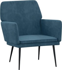 vidaXL Πολυθρόνα Μπλε 62 x 79x 79 εκ. Βελούδινη