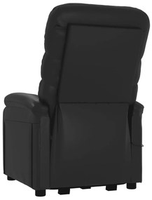 vidaXL Πολυθρόνα με Ανύψωση Μαύρη από Συνθετικό Δέρμα