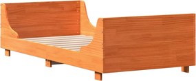 vidaXL Σκελετός Κρεβ. Χωρίς Στρώμα Καφέ Κεριού 100x200 εκ Μασίφ Πεύκο