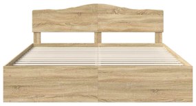 vidaXL Σκελετός Κρεβατιού Σονόμα 200 x 200 cm Στερεά ξυλεία πεύκου