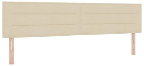 vidaXL Κρεβάτι Box Spring με Στρώμα σε Κρεμ, 200 x 200 εκ - Ύφασμα