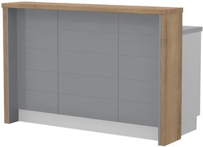 Πάγκος νησίδας Hudson-Μήκος: 150 εκ.-Γκρι-Pacific Walnut