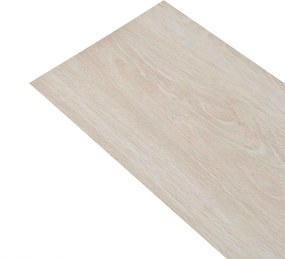 vidaXL Πλάκες Δαπέδου 18 pcs Λευκό Κλασικό Δρυς 2,51 m² PVC