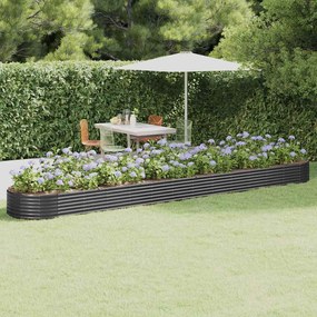 vidaXL Ζαρντινιέρα Ανθρακί 544x100x36εκ Γαλβανισμένος χάλυβας
