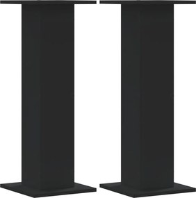 vidaXL Βάσεις Φυτών 2 τεμ. Μαύρες 30x30x80 εκ. από Επεξεργασμένο Ξύλο