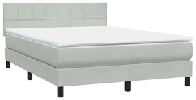 ΚΡΕΒΑΤΙ BOXSPRING ΜΕ ΣΤΡΩΜΑ ΑΝΟΙΧΤΟ ΓΚΡΙ 140X220 ΕΚ. ΒΕΛΟΥΔΙΝΟ 3316929