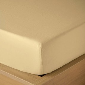 Σεντόνι Suave 11 Με Λάστιχο Ochre Kentia Υπέρδιπλo 160x235cm 100% Βαμβάκι