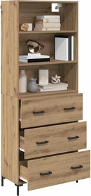 vidaXL Highboard Artisan Oak 69,5 x 34 x 180 εκ. Επεξεργασμένο ξύλο