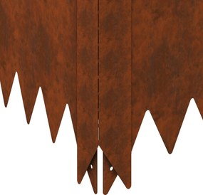 vidaXL Περίγραμμα γκαζόν 60 x 60 x 20 εκ Ατσάλι Σκ rusty