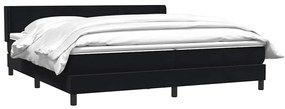 vidaXL Box Spring Κρεβάτι με στρώμα Μαύρο 200x220 cm Βελούδινο